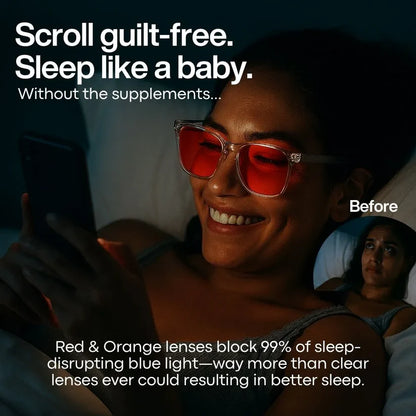 RedShield™ - Óculos Unissex com Lentes Vermelhas Anti-Luz Azul
