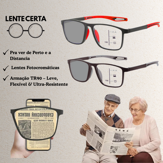 FlexFit® Óculos de Leitura Progressivos Fotocromáticas
