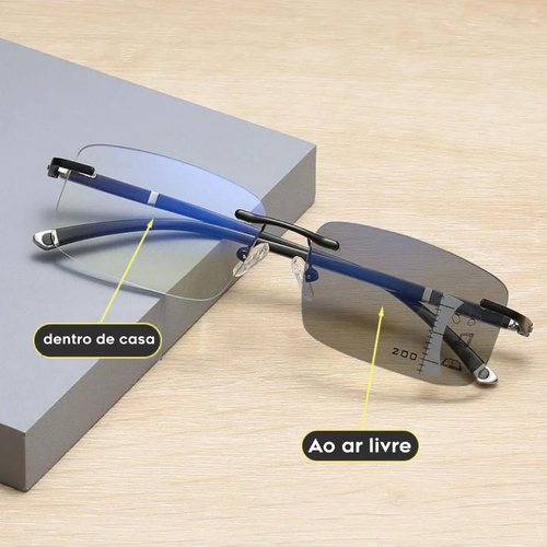 Optifocus®- Óculos de Leitura Progressivos Fotocromáticos | Photogrey