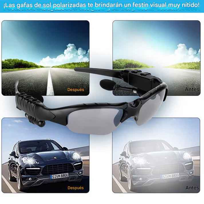 AudVision® - Óculos Bluetooth Com Fone Integrado